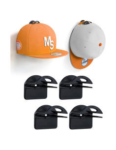Ganchos Adhesivos para Sombreros MSKEI, Soporte Pared 4 Unidades