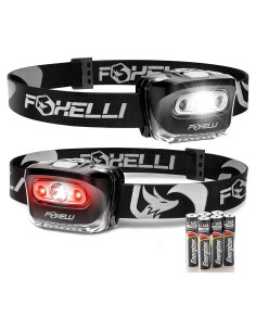 Linterna Frontal LED Foxelli MX20, 165 Lúmenes, Resistente al Agua