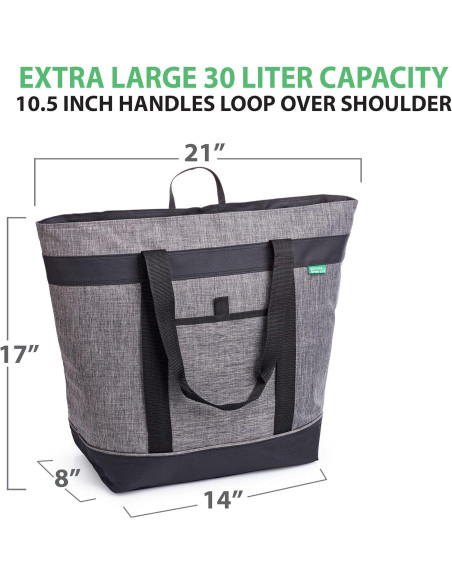 Bolsa Térmica Aislante Jumbo Creative Green Life - Carbón Bolsa Térmica Aislante Jumbo Creative Green Life - Carbón