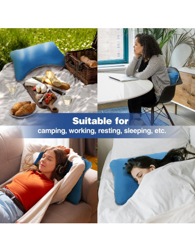 Almohada Viscoelástica REDCAMP 40x27cm para Camping