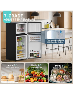 Mini Nevera Cucina Magica FLS-76-BLUE 3.8 Pies Cúbicos 2