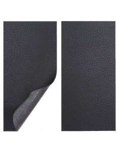 Kit de Reparación de Cuero Vowcarol 2 Piezas Negro para Sofás y Coches