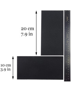 Kit de Reparación de Cuero Vowcarol 2 Piezas Negro para Sofás y Coches 2