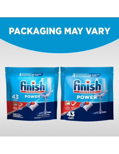 Finish Power Cápsulas para Lavavajillas 43 Unidades - Limpieza Profunda