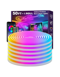 Tira LED de Neón 50 pies LETIANPAI RGB Impermeable
