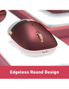 Ratón Óptico Inalámbrico Azio IZO Rosa Barroco - Bluetooth 3.0/5.0 2