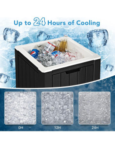 Nevera de Camping GYMAX 37.85 L Aislada Portátil con Mangos 2