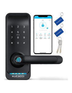 Cerradura Inteligente KUCACCI H15 - Huella Dactilar y App - Negro