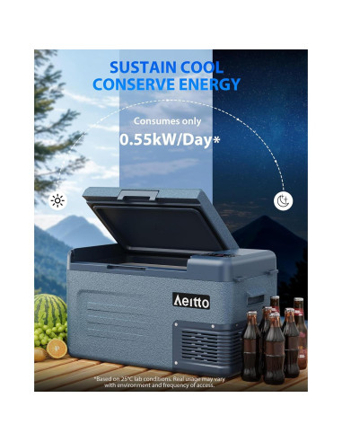 Refrigerador Portátil Aeitto 25 Quartos 12V -20C