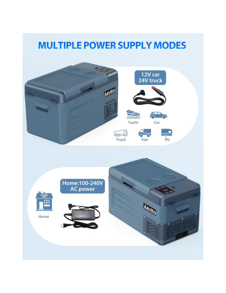 Refrigerador Portátil Aeitto 25 Quartos 12V -20C