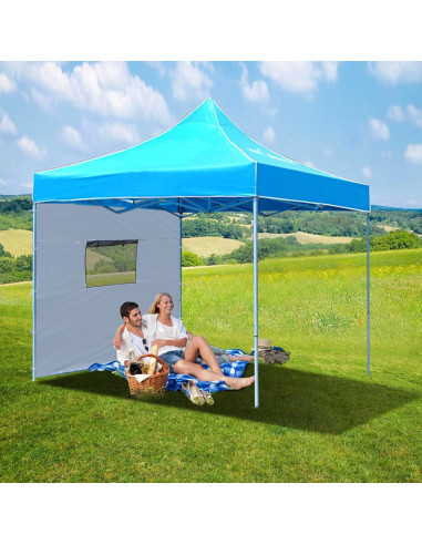 Pared Lateral Instantánea REDCAMP para Carpa 10x3 m Caqui/Azul/Blanco/Negro