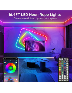 Tira de Neón LED 5 metros LETIANPAI RGB Control Remoto IP65 2