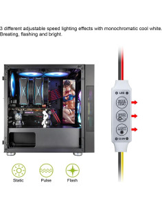 Tablero LED Vetroo A6 para Decoración de PC 250x80mm Full HD 2