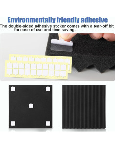 Paquete de 100 Paneles de Espuma Acústica Aislantes 30.48 cm 2