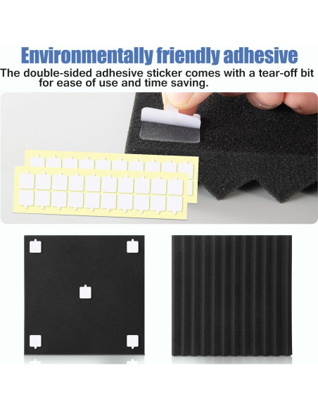 Paquete de 100 Paneles de Espuma Acústica Aislantes 30.48 cm