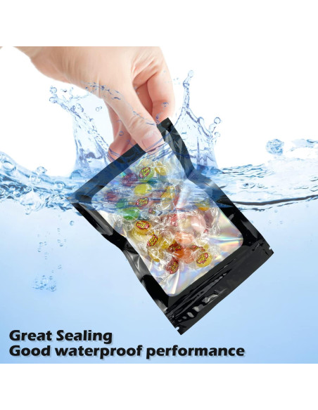 300 Bolsas Holográficas Mylar Arsmat Reutilizables 3 Tamaños