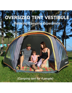 Tienda de Camping EchoSmile LTT210WGLH para 4 Personas Impermeable 2