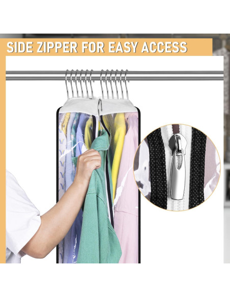 Bolsas de Ropa Transparentes MISSLO 32" con Cremallera - 3 Paquetes