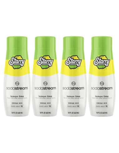Mezcla de Bebida SodaStream Starry Limón Lima 440ml - Paquete de 4