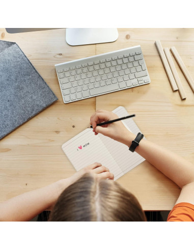 Cuaderno de bolsillo TWONE A6, 6 unidades, tapa blanda negra