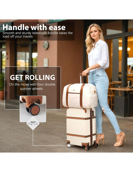 Conjunto de Equipaje Coolife 3 Piezas Maletas Duras 50.8-71.1 cm