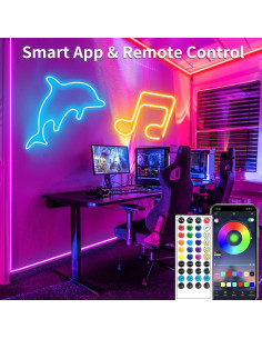 Tira LED Neón 10m Yeewhale RGB IP65 Control Remoto 2