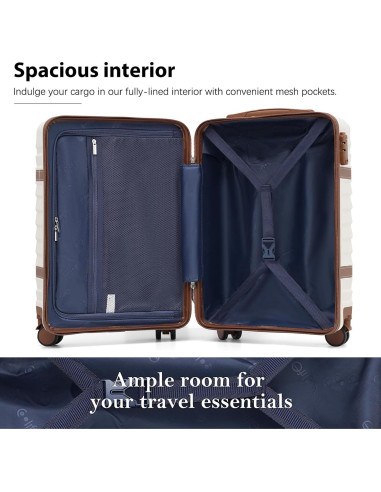 Conjunto de Equipaje Coolife 3 Piezas Maletas Duras 50.8-71.1 cm