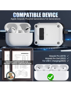 Funda Protectora para AirPods Pro 1/2 Gen con Kit de Limpieza 2
