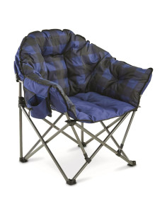 Silla de Camping Guide Gear Plegable Acolchada 226.8 kg Azul