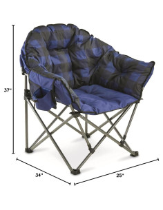 Silla de Camping Guide Gear Plegable Acolchada 226.8 kg Azul 2