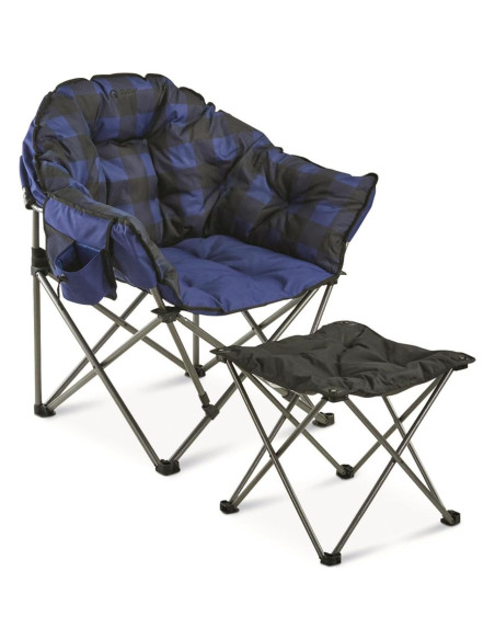 Silla de Camping Guide Gear Plegable Acolchada 226.8 kg Azul
