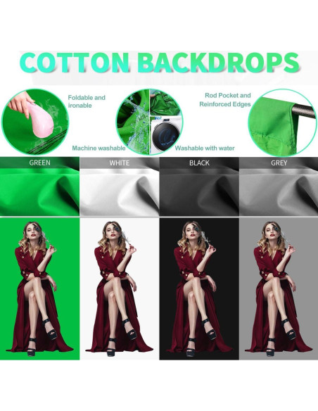 Kit de Iluminación de Estudio YISITONG Softbox LED 6x25W