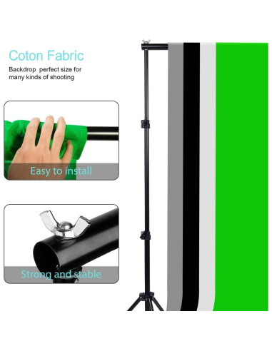 Kit de Iluminación de Estudio YISITONG Softbox LED 6x25W