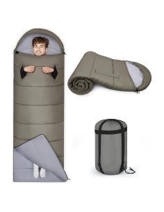 Saco de Dormir Basumee 3 Estaciones Adulto Verde Militar 229x80cm