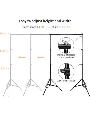 Kit de Iluminación de Estudio YISITONG Softbox LED 6x25W