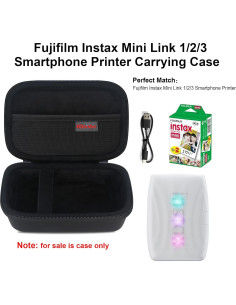 Funda de Transporte Elonbo para Impresora Fujifilm Instax Mini Link 1/2/3 - Negro 2
