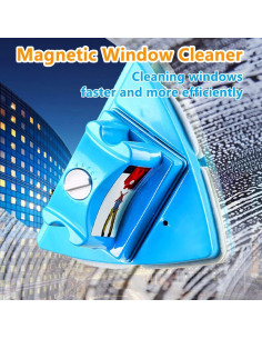 Limpiador de Ventanas Magnético KOKITEA Doble Cara 12.45cm Azul 2