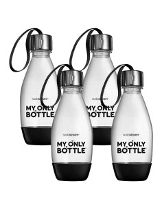 Botella Reutilizable SodaStream Mi Única 0.5L Negra - Paquete de 4