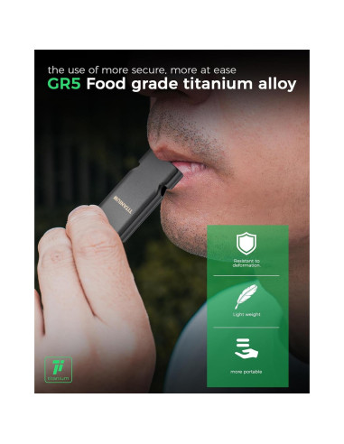 Silbato de Emergencia IUMIUN de Titanio 130dB para Camping