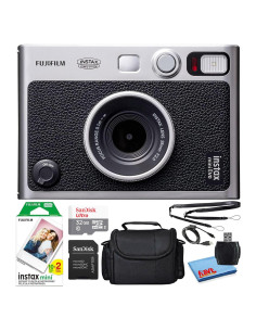 Cámara Instantánea Híbrida Fujifilm Instax Mini EVO Negra + 20 Hojas