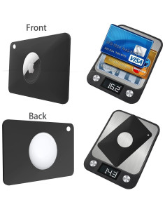 Funda Tarjeta para Apple AirTag - Ultra Delgado Negro 2