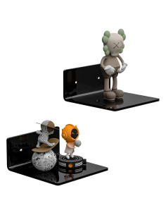 Estantes Flotantes de Acrílico Negro 15.24 cm - 2 Piezas Sezanrpt