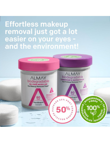 Almay Almohadillas Desmaquillantes Biodegradables 120 Unidades