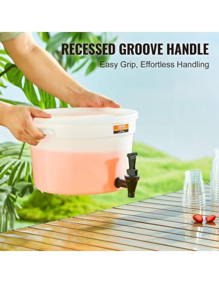 Dispensador de Bebidas VEVOR 11.36L con Grifo y Tapa