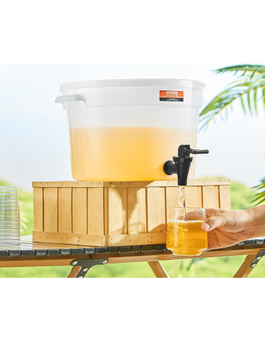 Dispensador de Bebidas VEVOR 11.36L con Grifo y Tapa