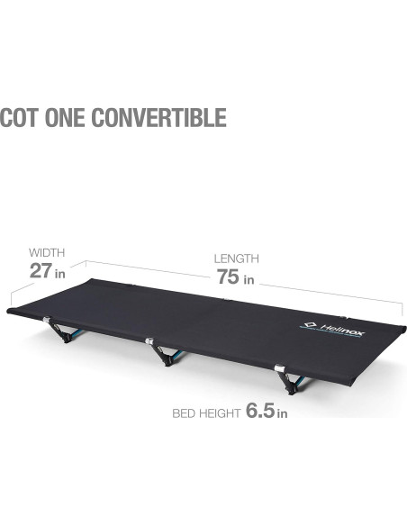 Cama de Camping Helinox Cot One Regular Negra 75x27x16.5cm
