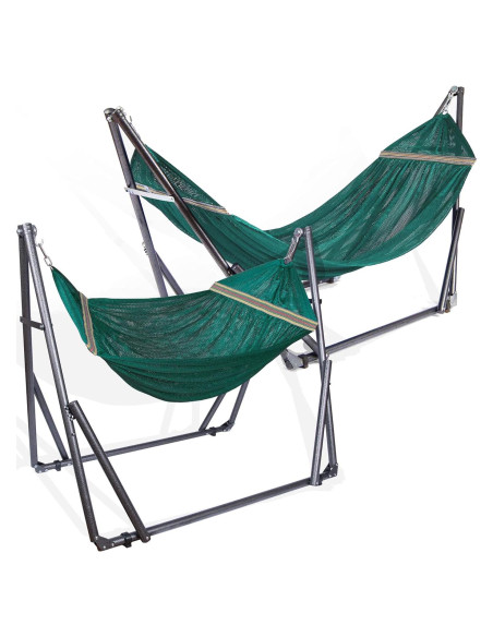 Hamaca y Silla Colgante 2 en 1 EZ Daze Verde Soporte Acero 204 kg
