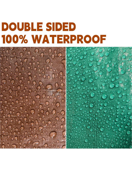 Lona Impermeable MVPNET 1.52x2.13m Verde/Marrón 7mil