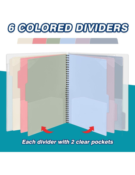 Carpeta Organizadora H4D de Polipropileno Color Morandi 12 Bolsillos