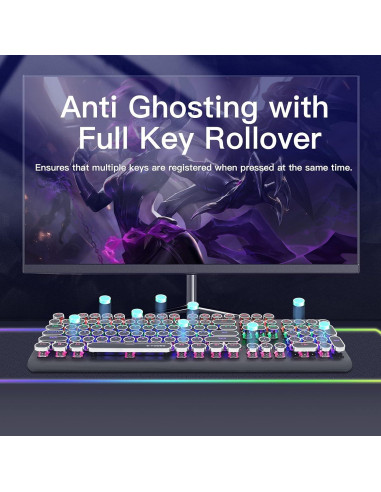 Teclado Mecánico E-YOOSO K-600R USB Retroiluminado 104 Teclas